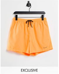 Collusion Unisex Swim Shorts - Orange