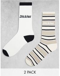 Dickies - Glade spring - confezione da due paia di calzini bianchi e beige - Lyst
