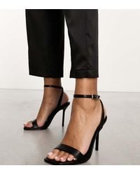 ASOS - Wide Fit Nali Barely There Heeled Sandals - Lyst