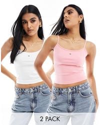 Tommy Hilfiger - 2 Pack Essential Strap Tops - Lyst