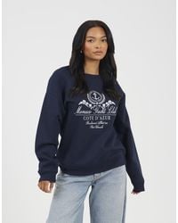 Brave Soul - Crew Neck Embroidered Sweatshirt - Lyst