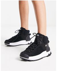 Nike - City classic - scarponcini neri e bianchi - Lyst