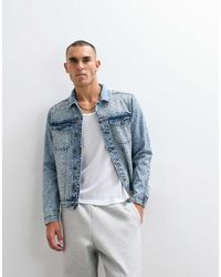 Courtside - Distressed Denim Jacket With Rhinestone Embellishment - Lyst