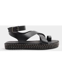 River Island - Sandalen Met Gesp En Studs - Lyst