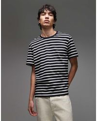 ARKET - Camiseta A Rayas Azules Y Blancas Extragrande De Tejido Grueso De - Lyst