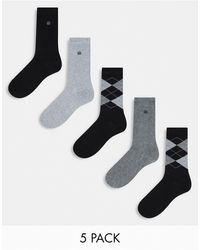 River Island - 5 Pack Argyle Ankle Socks - Lyst