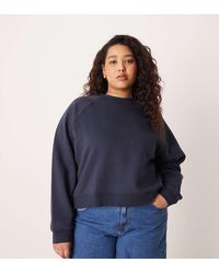 ASOS - Asos Design Curve Oversized Brushback Sweatshirt With Raglan Detail - Lyst