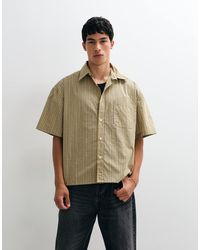 Jack & Jones - Camicia Squadrata A Maniche Corte Gialla A Quadretti - Lyst