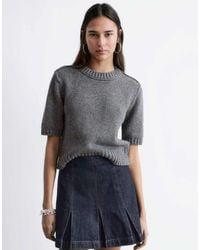 & Other Stories - Wool Cotton Blend Short Sleeve Knitted Jumper - Lyst