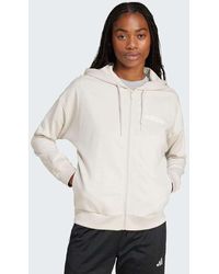 adidas - Essentials Linear Full-Zi Hoodie Hoodies - Lyst