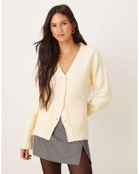 ASOS - Waisted V Neck Cardigan With Pocket Detail - Lyst