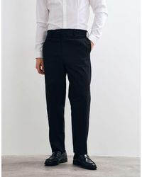 ASOS - Tailored 100% Cotton Relaxed Tapered Pants - Lyst