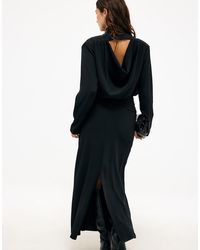 NA-KD - Open Back Long Sleeve Maxi Dress - Lyst