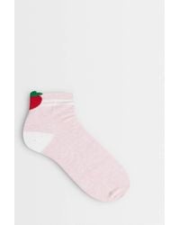 Accessorize - Accessorzie Strawberry Varsity Socks - Lyst