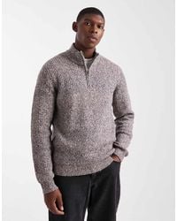 Threadbare - 1/4 Zip Knit Sweater - Lyst