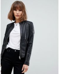 goosecraft collarless leather jacket