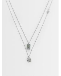 ASOS - 2 Pack Molten And Stone Pendant Necklace - Lyst