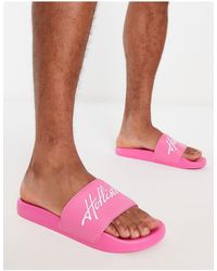 Claquettes effet tie dye avec logo texte Hollister pour homme en