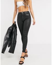 ASOS Hourglass – Lift and Contour – Enge Jeans mit schwarzer Beschichtung