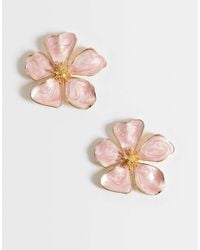 Accessorize - Enamel Statement Flower Stud Earrings - Lyst