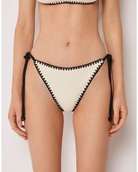 Calzedonia - Tie Bikini Bottoms Bicolor Embroidery - Lyst