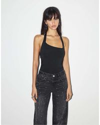 Pull&Bear - Asymmetric Polyamide Bodysuit - Lyst