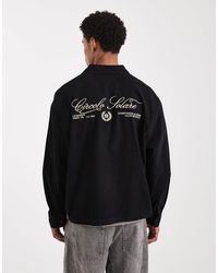 ASOS - – kastiges oversize-hemd aus em cord mit rückenstickerei - Lyst