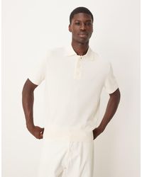 Mango - Polo Con Detalle De Botones De Punto De Mezcla De Algodón De -Neutro - Lyst