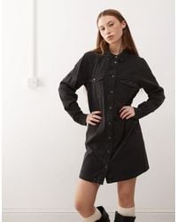 Noisy May - Long Sleeve Denim Dress - Lyst
