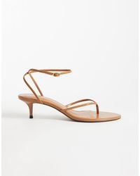 Mango - Strappy Kitten Heeled Flip Flops - Lyst
