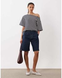 ASOS - Gebreide Oversized Top Van Jersey Met Blote Schouder - Lyst