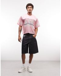 Aape By A Bathing Ape - Aape by a bathing ape - bermuda en jean ample - foncé délavé - Lyst