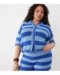 ASOS - Asos Design Curve Sally Beach Knit Short Co Ord - Lyst