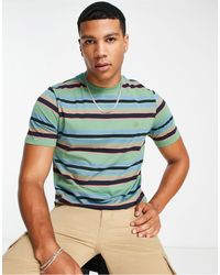 Farah - Nash Stripe Cotton T-shirt - Lyst