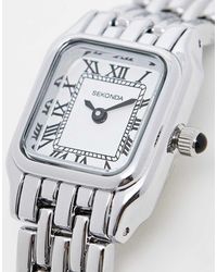 Sekonda - Monica 20Mm Analogue Watch With Alloy Rectangular Case, Alloy Bracelet And Dial - Lyst
