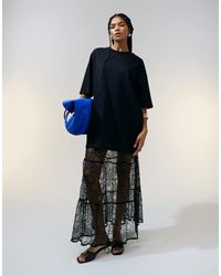 ASOS - Oversized T-Shirt Van Zware Stof Met Lange Pasvorm - Lyst