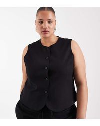 ONLY - Linen Blend Waistcoat Co-ord - Lyst