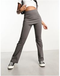 Pull&Bear - Skirt Detail Flare Trouser - Lyst