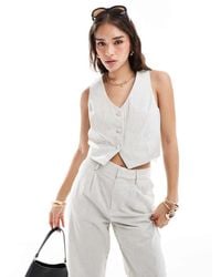 Mango - Tailored Pinstripe Co-ord Waistcoat - Lyst