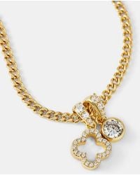 CERNUCCI - Iced Motif Outline & Gemstone 10Mm Necklace - Lyst