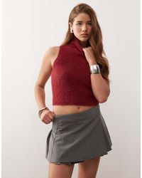 Collusion - Fluffy Turtle Neck Knit Tank Top - Lyst