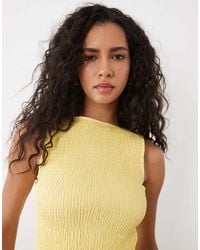 ASOS - Shirred Sleeveless Tank Top - Lyst