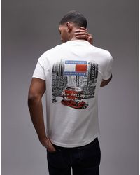 Tommy Hilfiger - T-shirt avec imprimé café new york au dos - Lyst