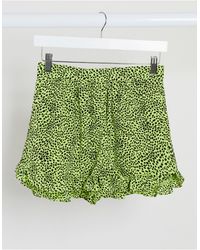 topshop green shorts