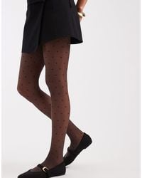Pieces - 20 Denier Polka Dot Tights - Lyst