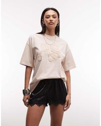 AllSaints - Insignia Etta Short Sleeve Distressed Logo T-shirt - Lyst