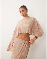 ASOS - Plissé One Shoulder Draped Top - Lyst