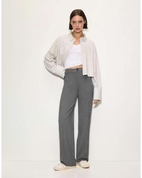 Pull&Bear - Smart High Waist Straight Leg Trousers - Lyst