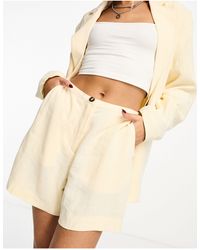 Weekday - Kit Co-ord Linen Mix Shorts - Lyst
