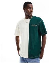 Tommy Hilfiger - T-shirt color crema con logo - Lyst
